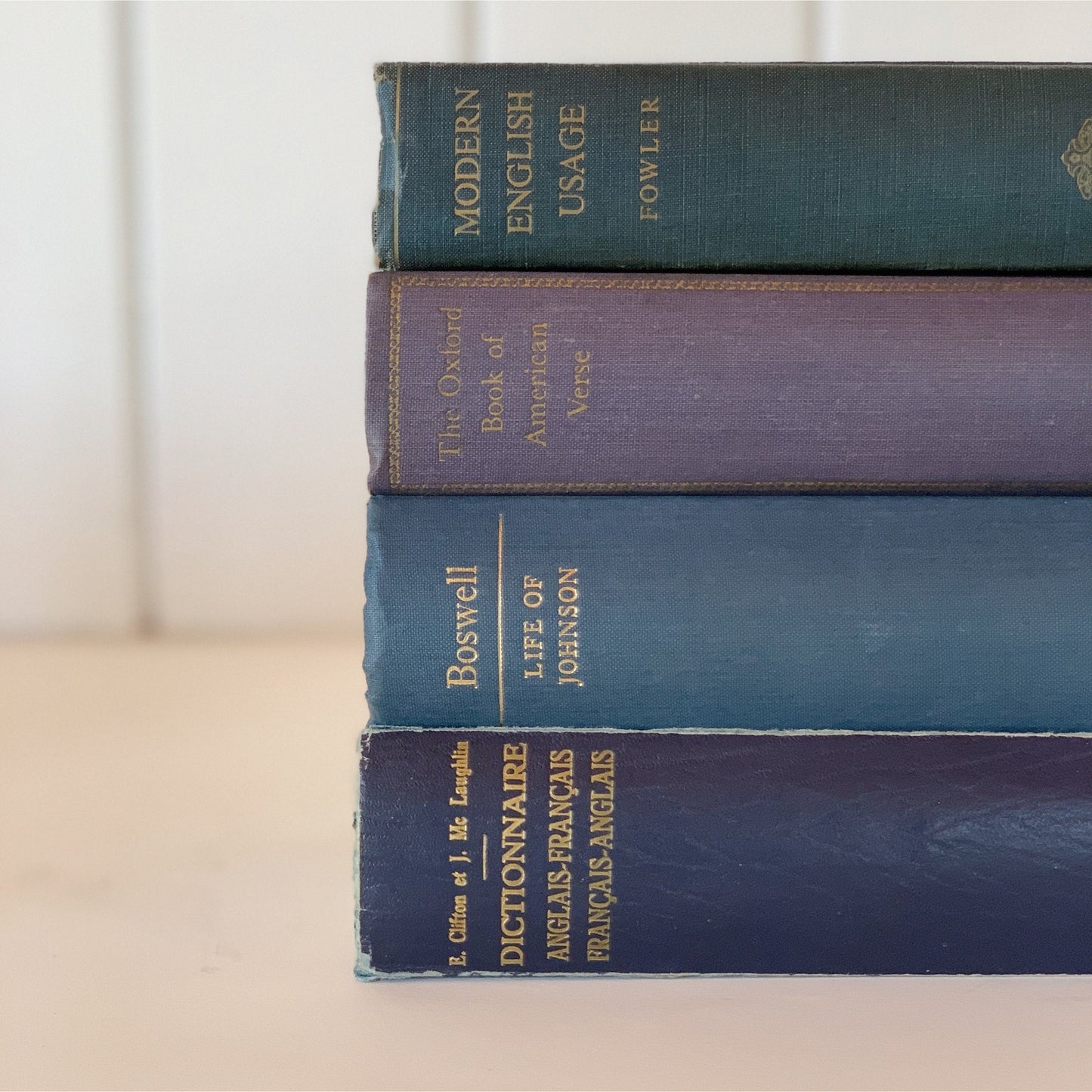 Decorative Vintage Blue Books, Old Books For Decor