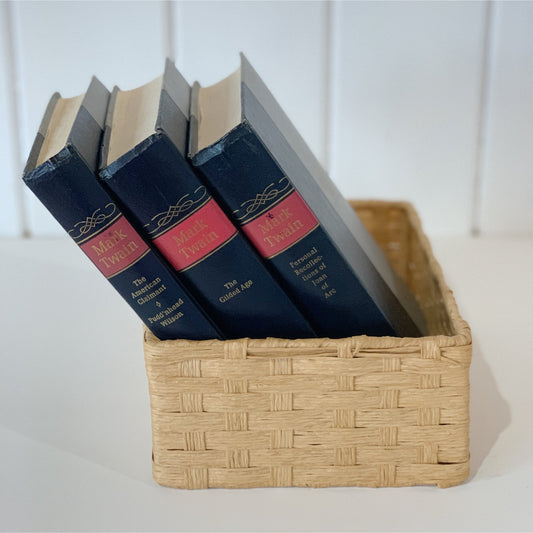 Mark Twain Set - Blue and Red Mid Century Nelson Doubleday Set