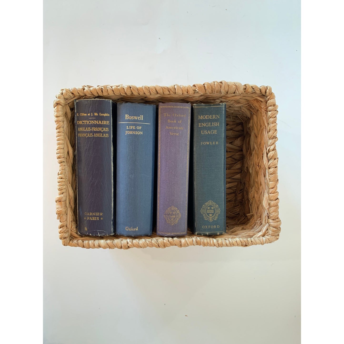 Decorative Vintage Blue Books, Old Books For Decor