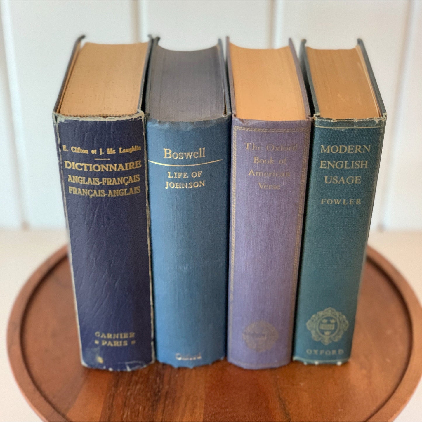 Decorative Vintage Blue Books, Old Books For Decor