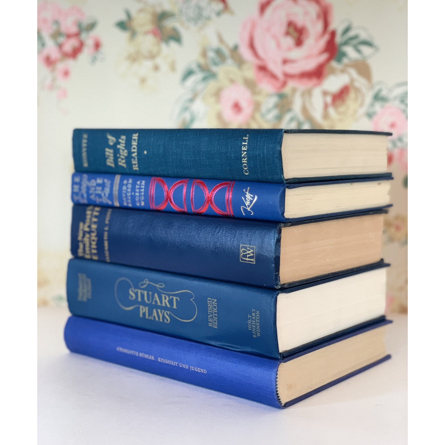 Navy and Indigo Blue Oversized Books for Decor, Books By Color Pretty