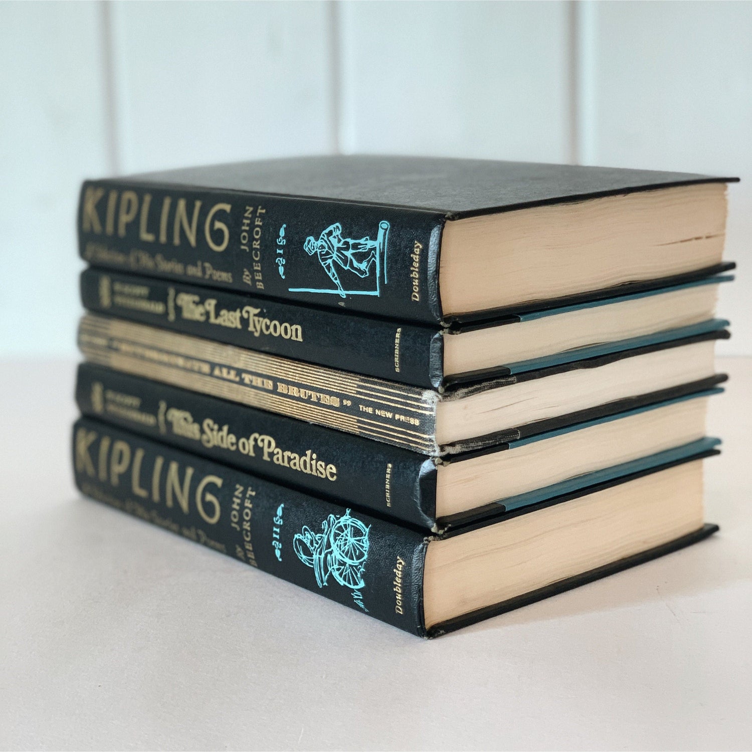 Black and Gold Mid-Century Vintage Book Set