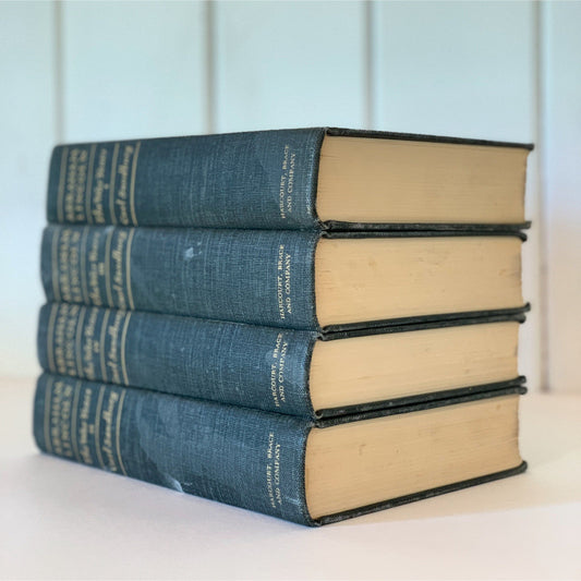 Abraham Lincoln The War Years, Carl Sandburg, 1959 Four Volume Book Set, Denim Blue Hardcover Books, Civil War History