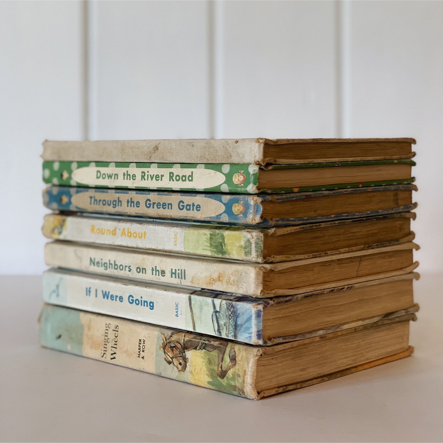 Mid-Century Alice and Jerry School Readers, Vintage Decorative Books, Play Room Decor, Classroom Decor, Teacher Gift