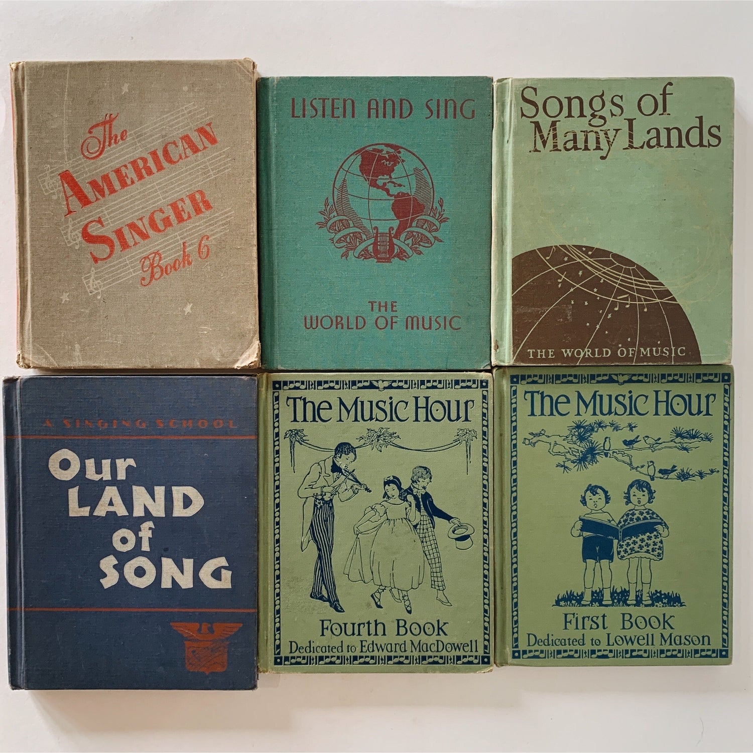 Vintage Music School Book Bundle, Vintage Music Textbook Set, Music Room, Classroom Decor