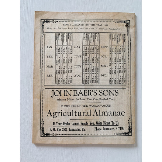 Agricultural Almanac Magazine, John Baer's Sons, Antique and Vintage Editions
