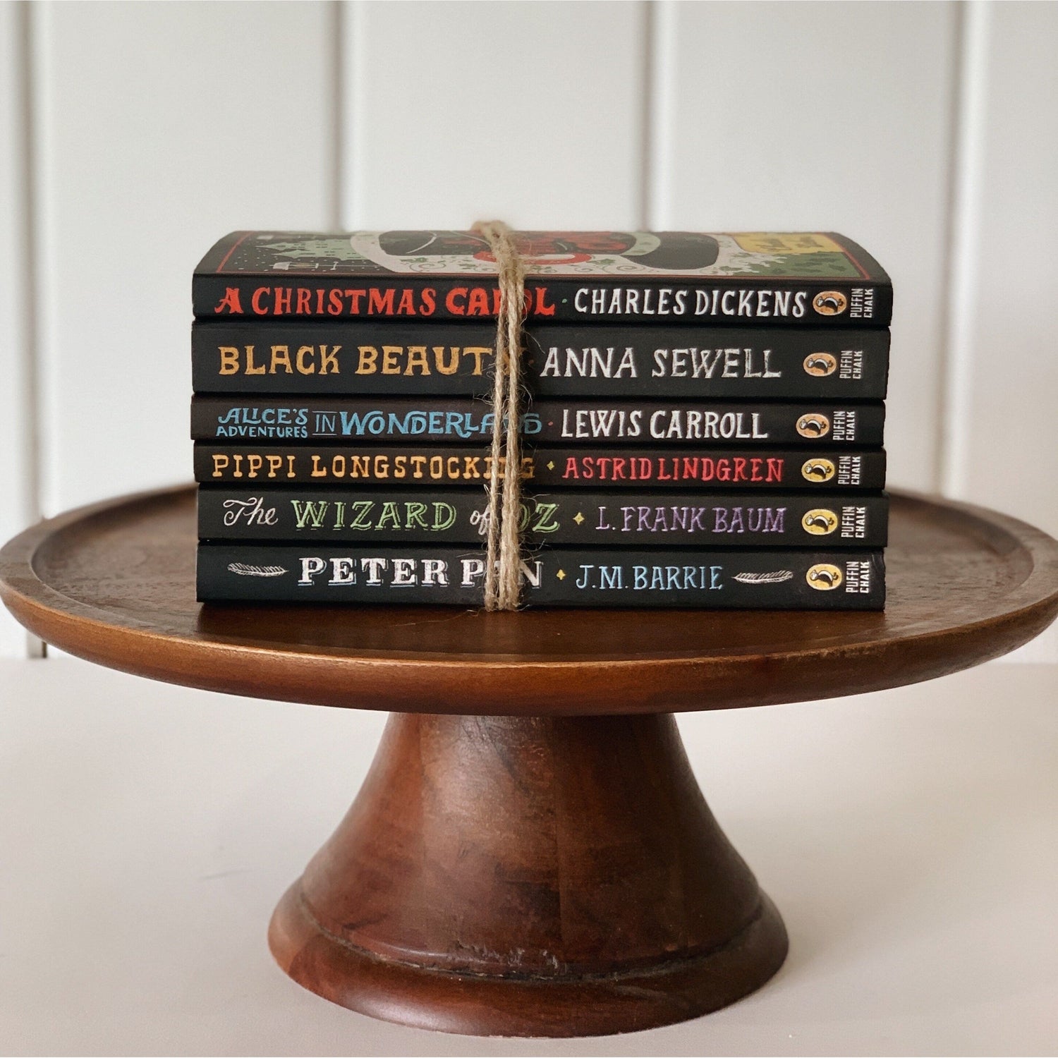 Puffin Chalk Children's Paperback Classics Books, Black Book Bundle for Shelf Stlinh