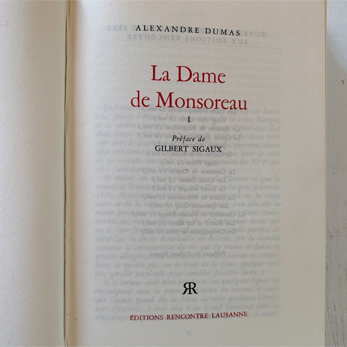 French Language White Alexandre Dumas Set, Editions Rencontre Lausanne, 1967, French Decor