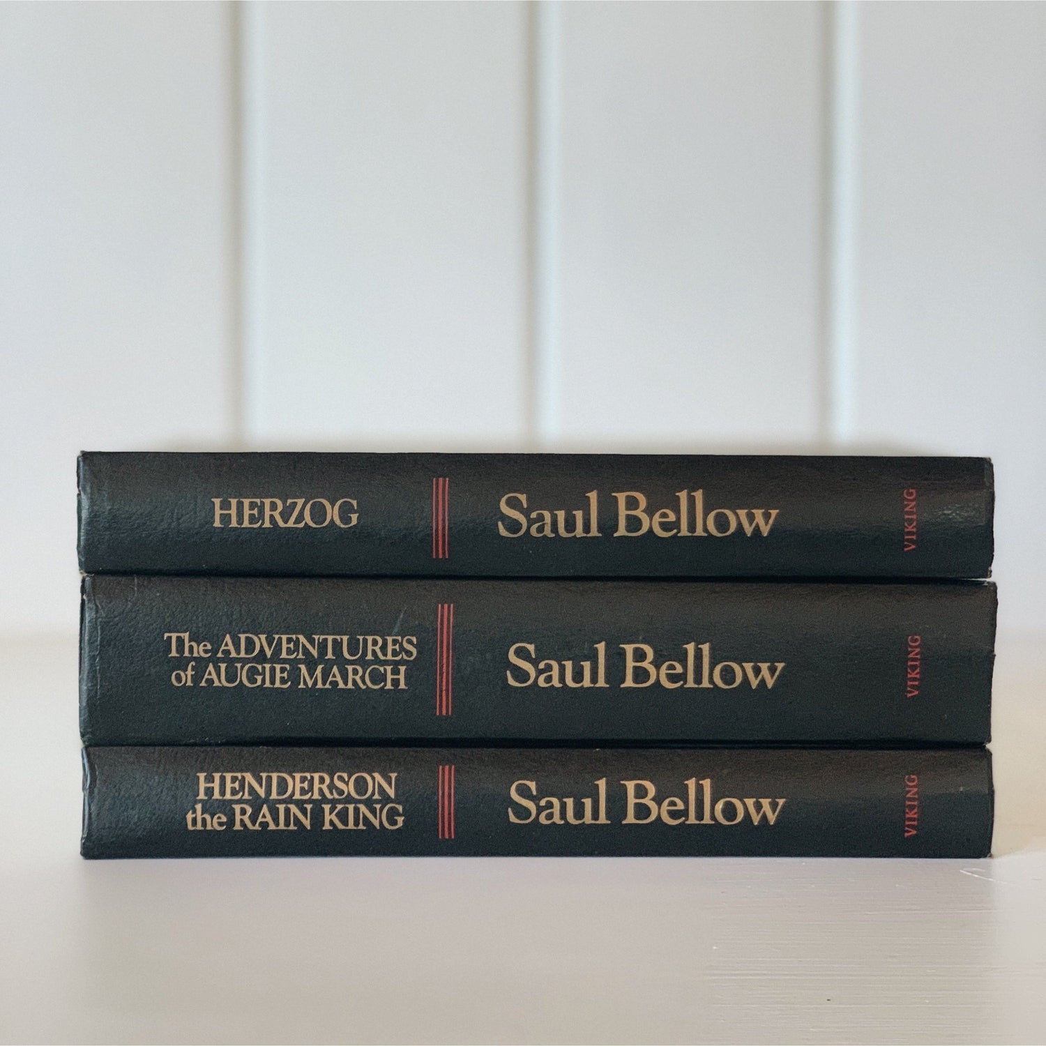 Saul Bellow Set - Back Red Gold Mid Century Viking Set