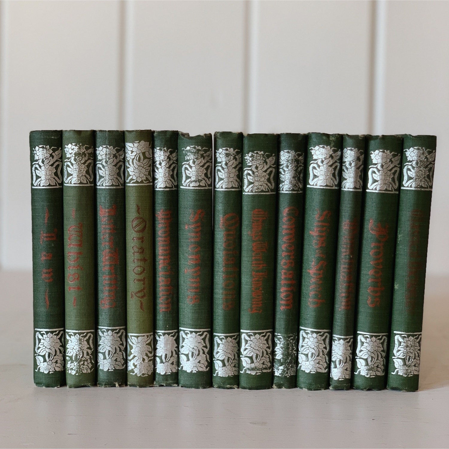Penn Publishing Handbooks, Antique Green Books for Display, 1900s