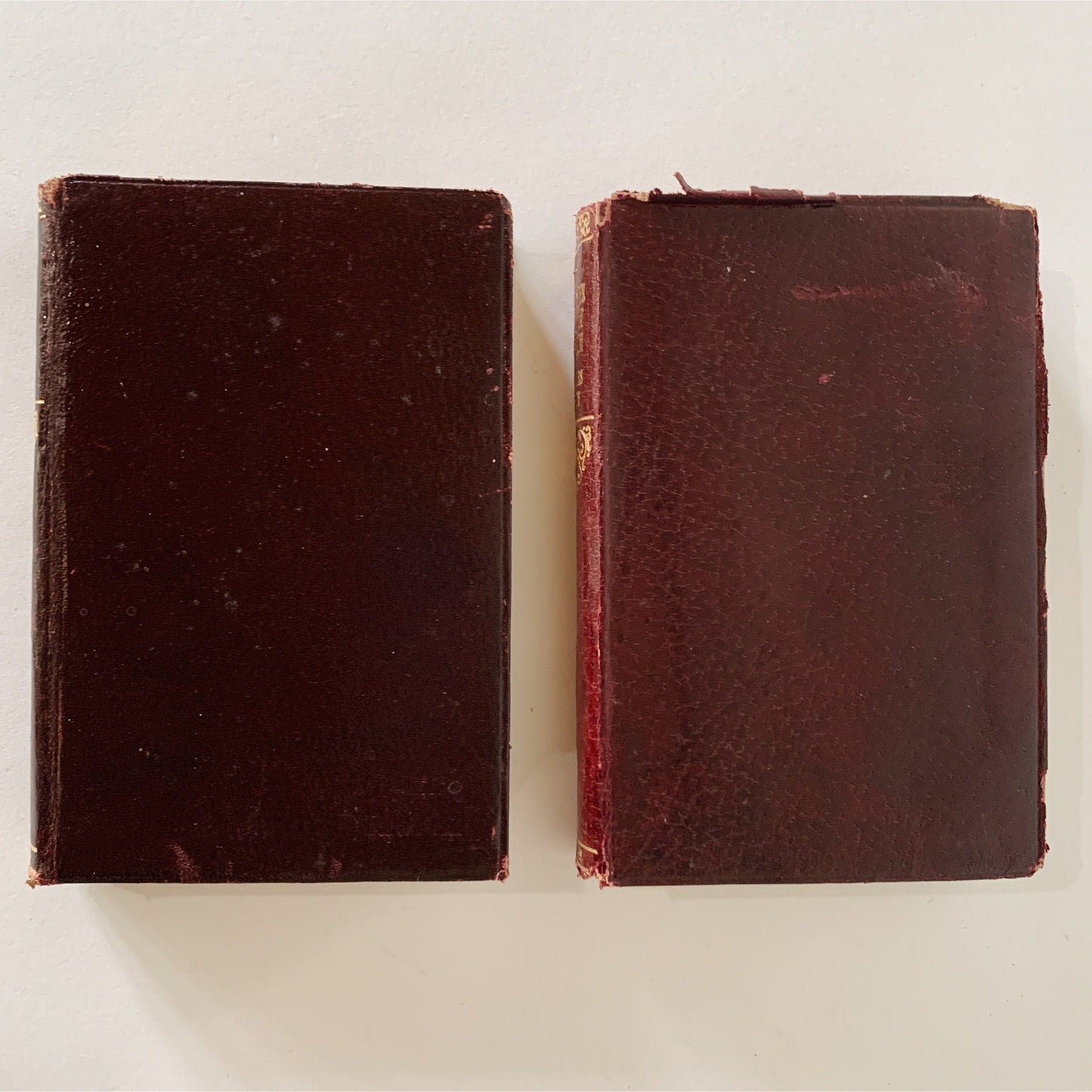 Antique Charles Reade Red Leather Book Set, Collins' Clear-Type Press