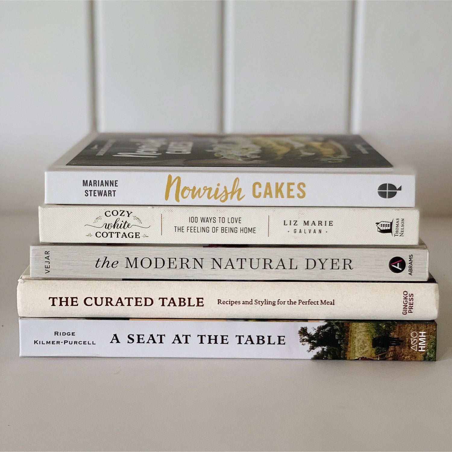 Modern Neutral White and Cream Home and Crafting Book Set for Decor, Modern Coffee Table and Shelf Styling