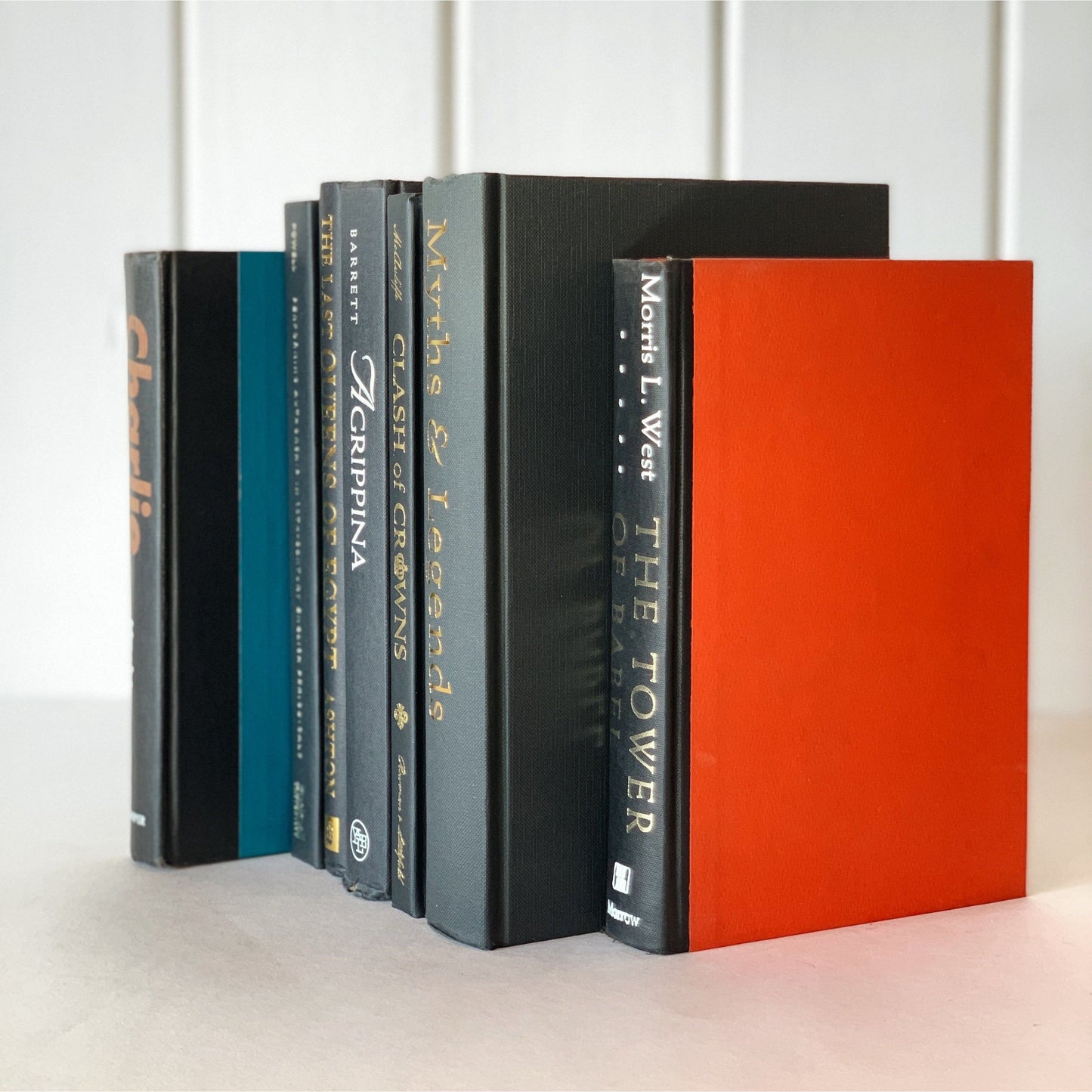 Black Retro and Modern Book Bundle, Books By Color, Handmade Decor