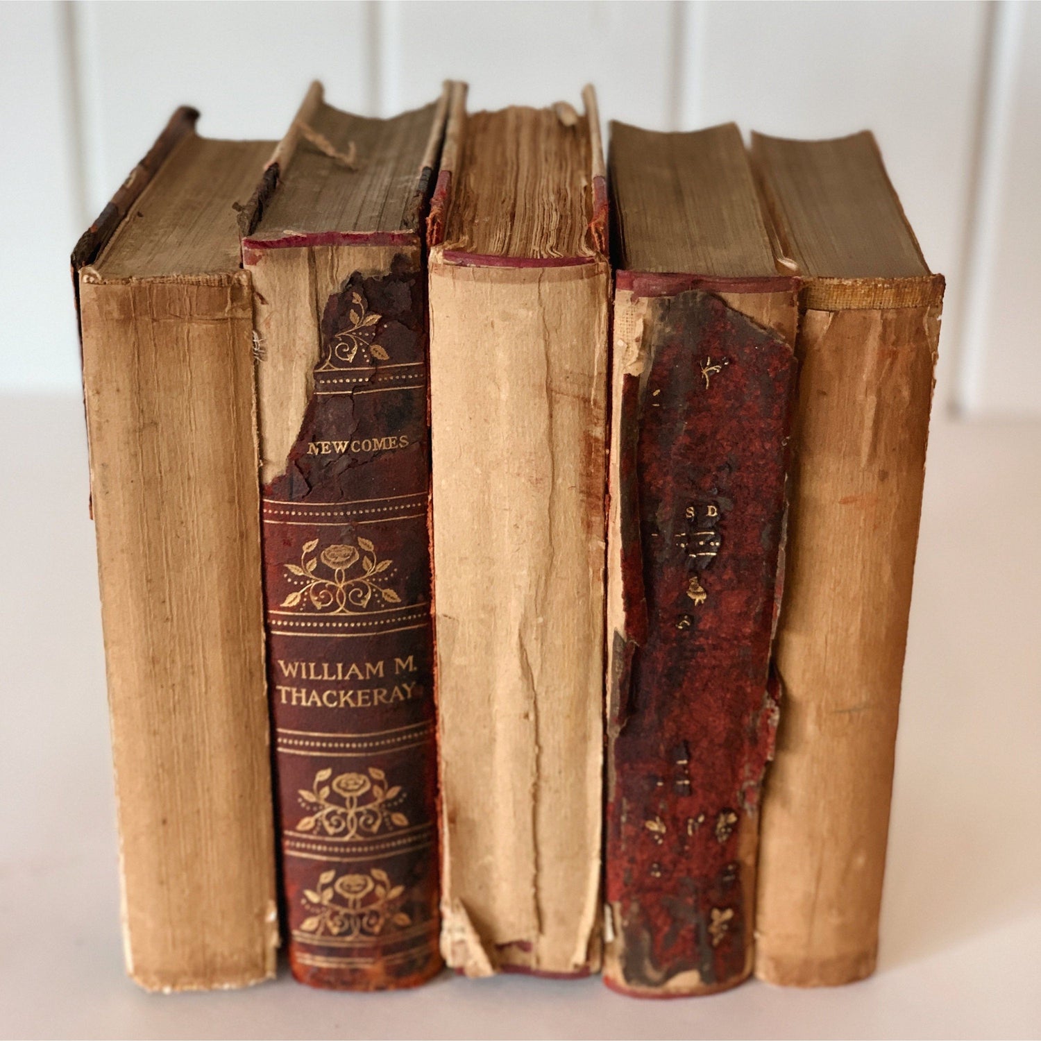 Unbound and Distressed Books for Decor - Antique Book Bundle Farmhouse Decor