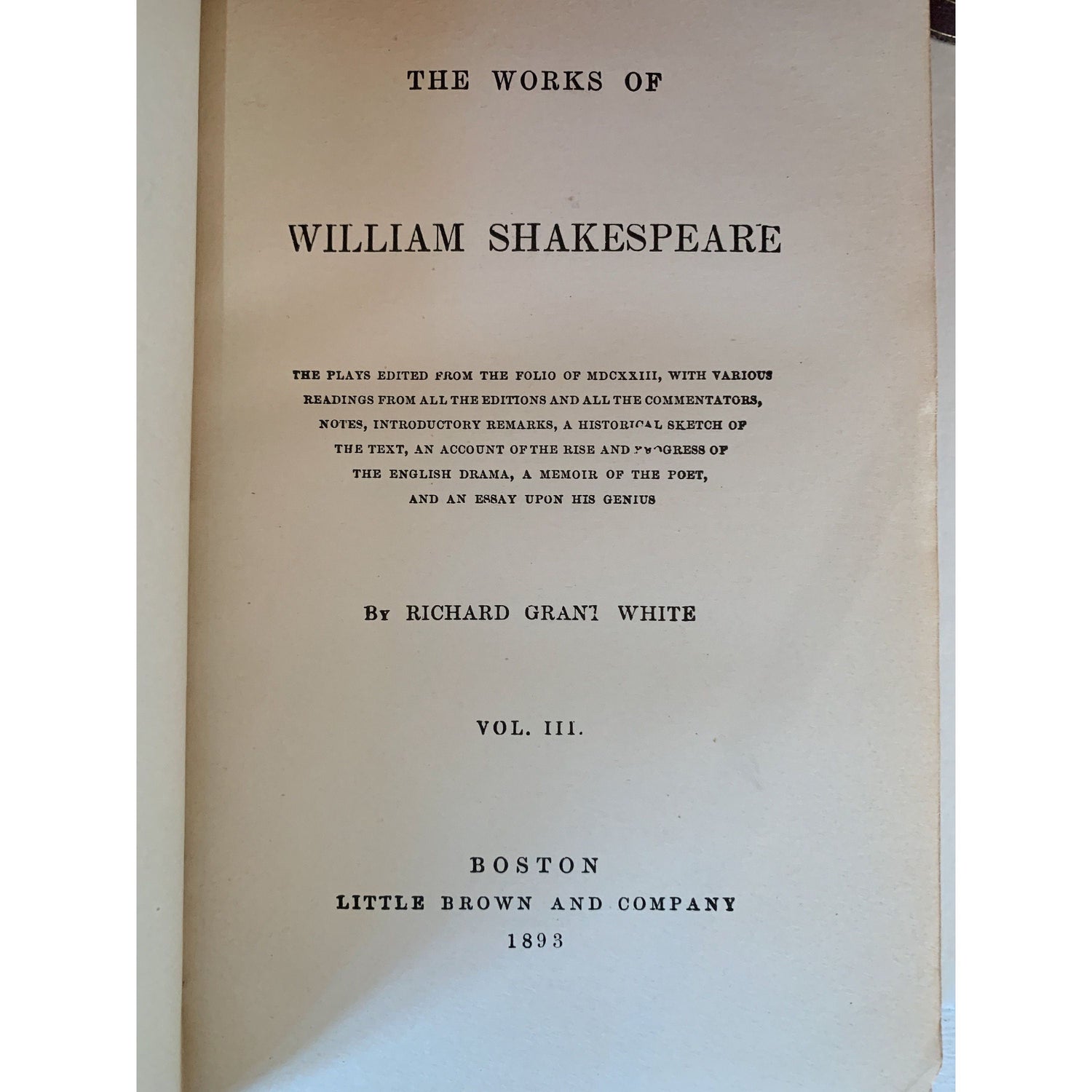 The Works of William Shakespeare In Twelve Volumes, Richard Grant White, 1893, Leather Bound