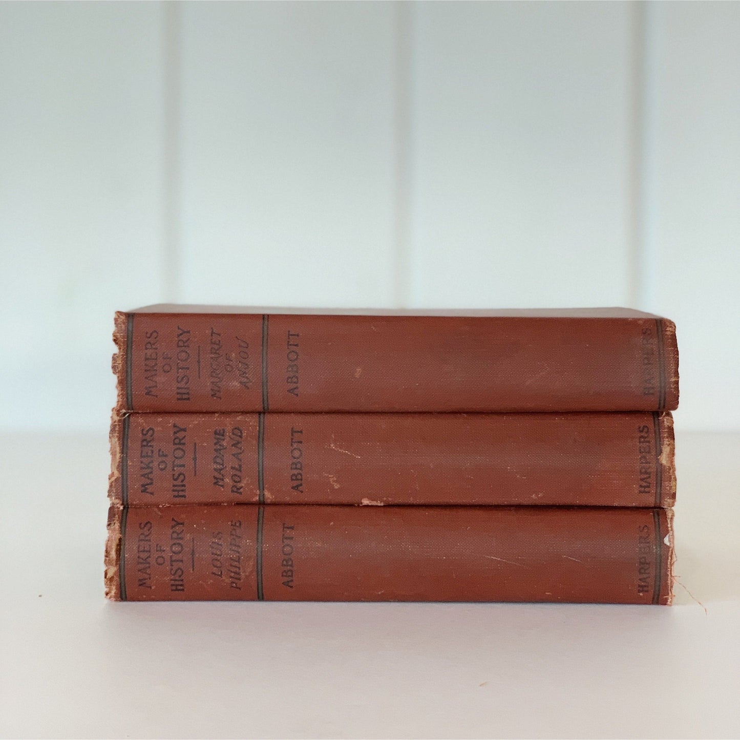 Red Antique Book Set, The Makers of History, 1901, Jacob Abbott