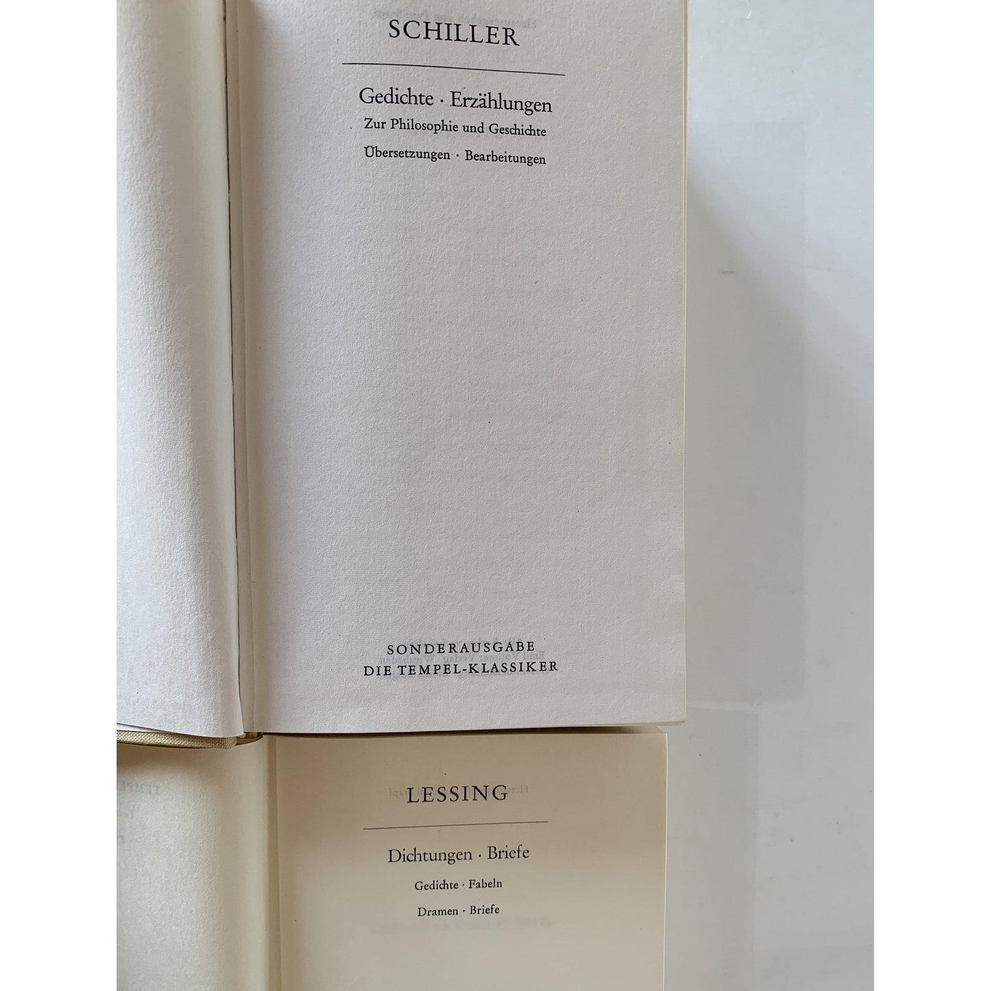Neutral Ornate Books, German Vintage Books For Decor, Lessing, Schiller, Poetry, Philosophy