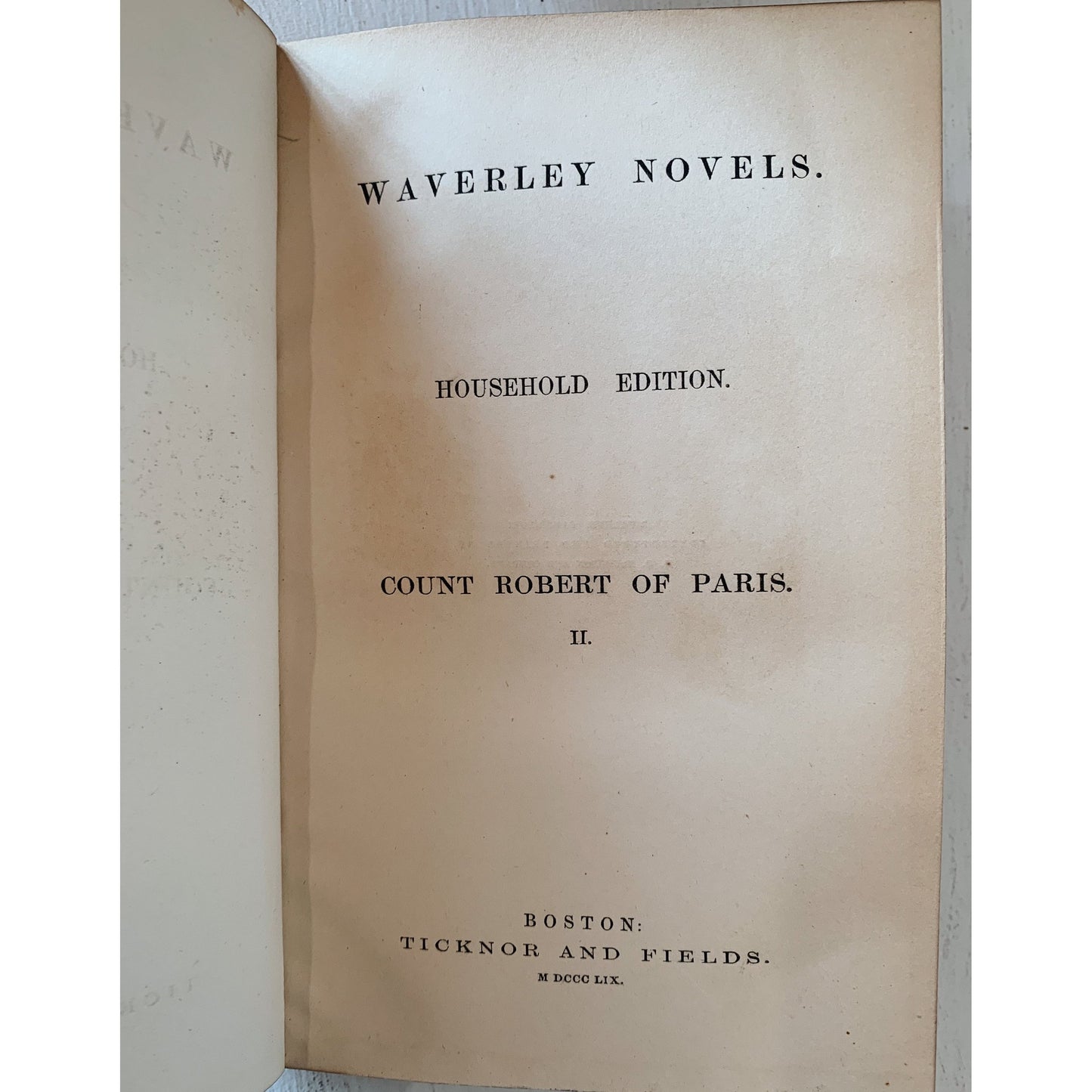 Waverley Novels, Sir Walter Scott, Household Edition, Leather-Bound 1859 Book Set, Ticknor and Fields, 47 Volumes, Huge Book Set