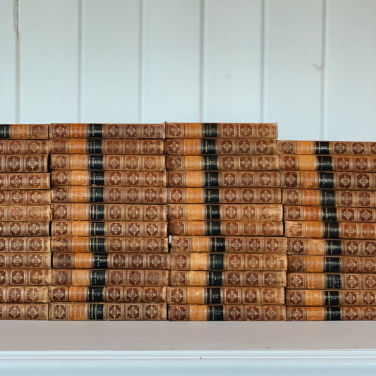 Waverley Novels, Sir Walter Scott, Household Edition, Leather-Bound 1859 Book Set, Ticknor and Fields, 47 Volumes, Huge Book Set