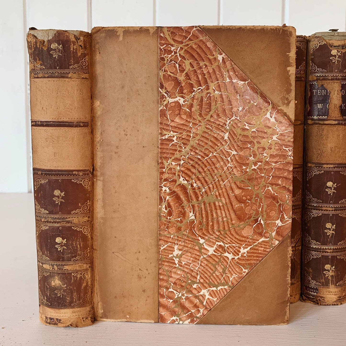 The Works of Alfred Lord Tennyson, Estes and Lauriat, 1896, Leather, Partial Set