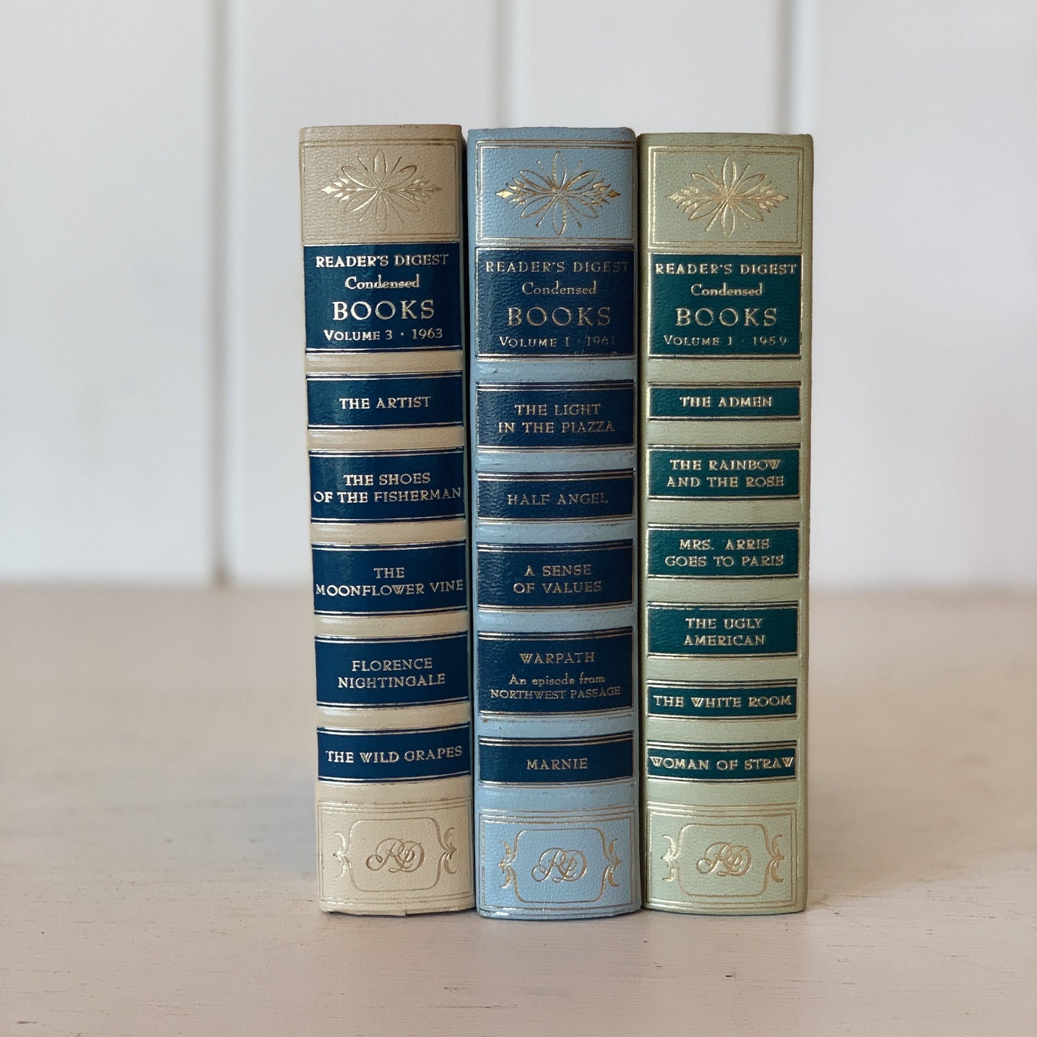 Decorative Books, Mid-Century Modern Bookshelf Decor, Vintage Book Set, Reader's Digest Condensed Books
