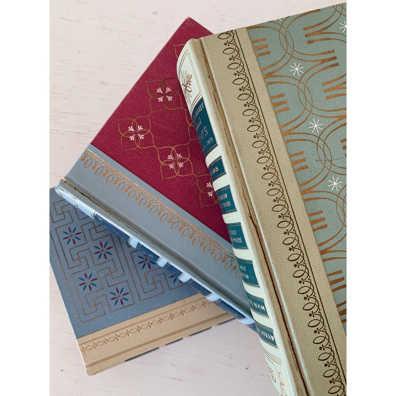 Decorative Books, Mid-Century Modern Bookshelf Decor, Vintage Book Set, Reader's Digest Condensed Books