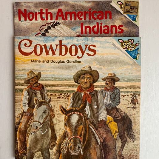 Cowboys and North America Indian Paperback Vintage Set, 1977, 78