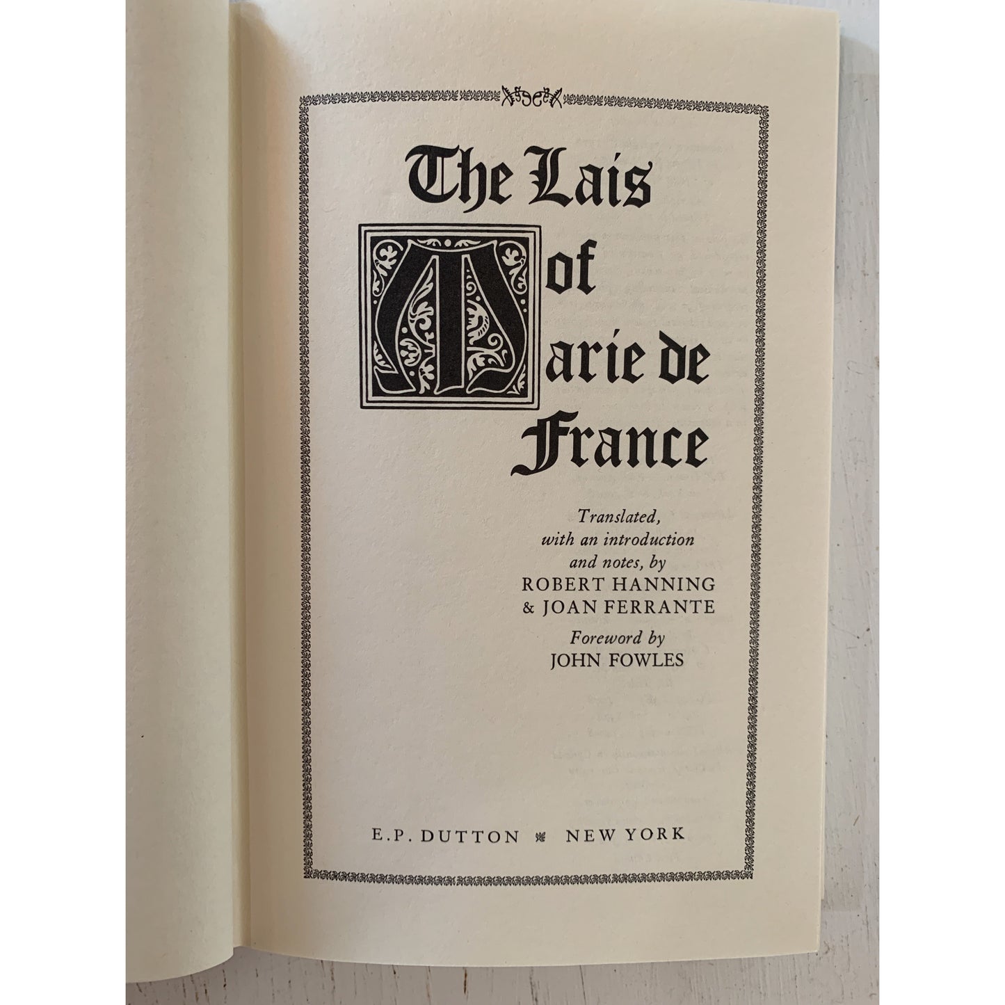 The Lais of Marie de France, Hardcover, 1978, Poetry Book
