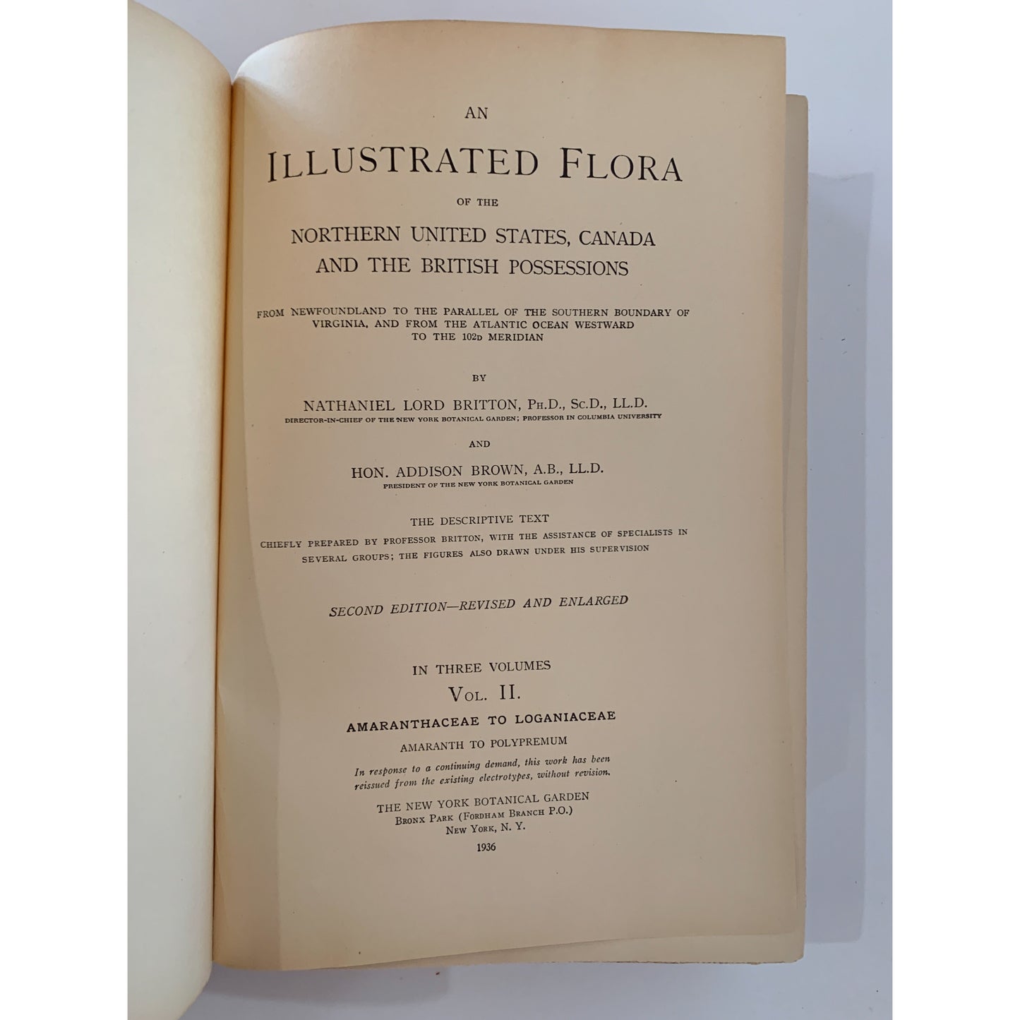 An Illustrated Flora of the United States, Canada, and the British Possessions, 1936