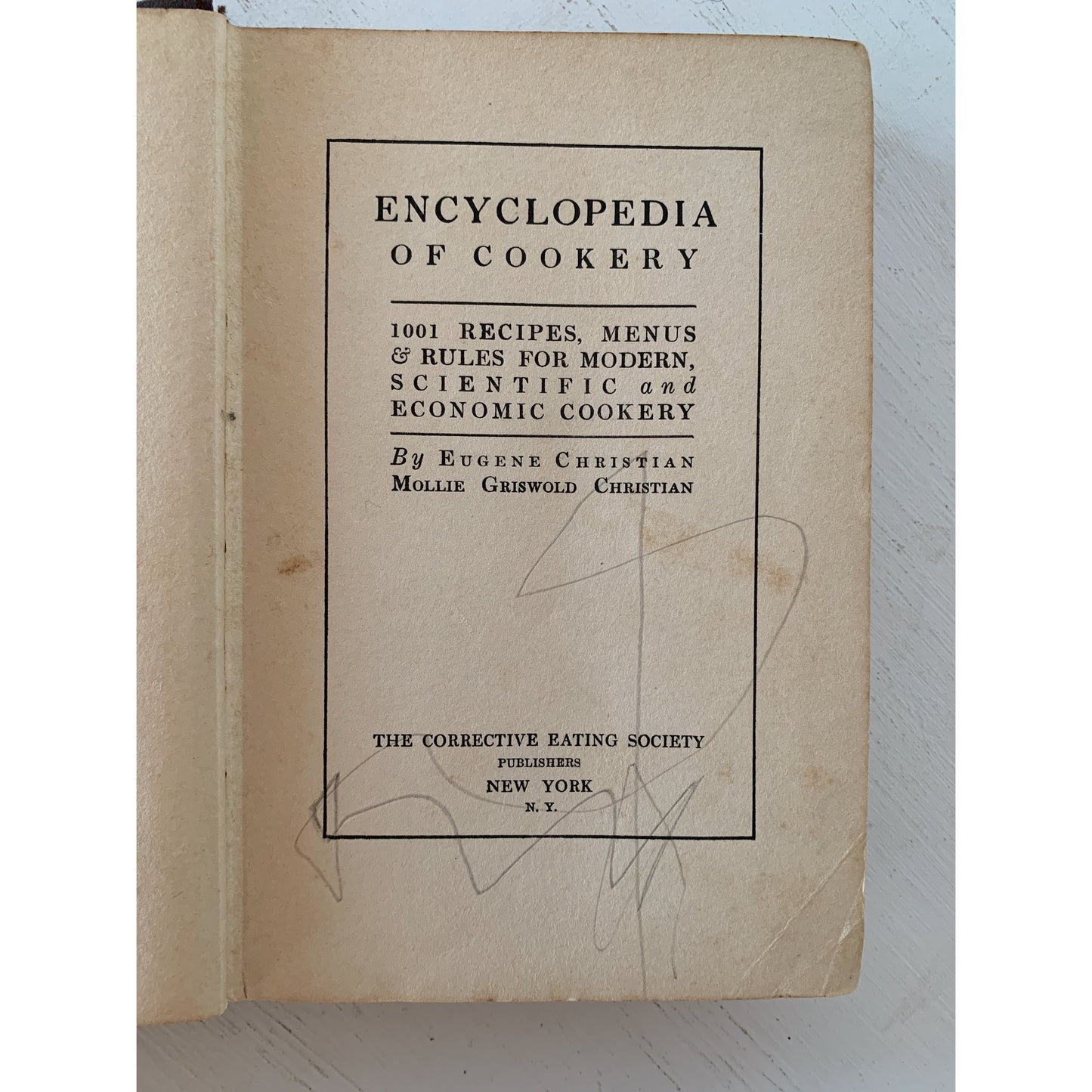 Christian's Encyclopedia of Cookery, Volume IV, Hardcover, 1920, Rare