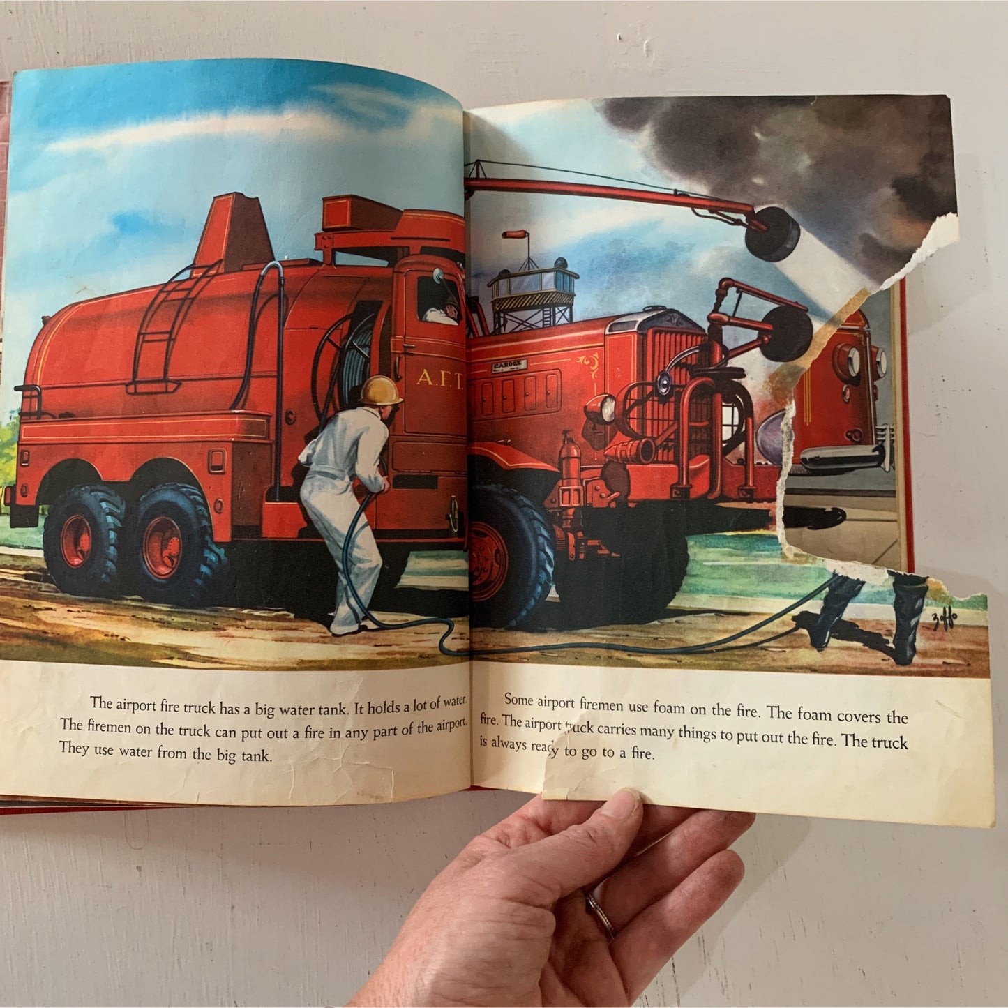 The Big Book of Real Fire Engines, 1958 Hardcover Children's Picture Book