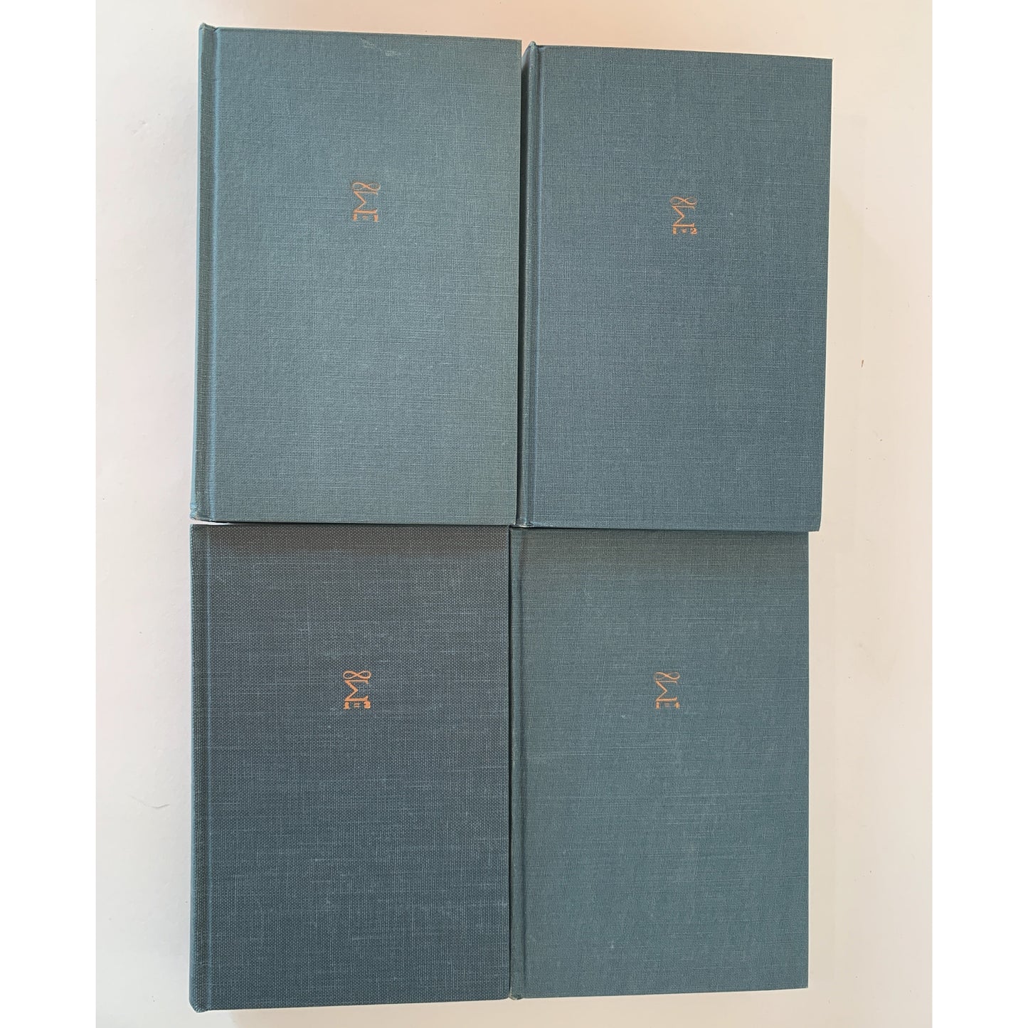 The World of Mathematics Boxed Set 1956, Blue Mid Century Book Set