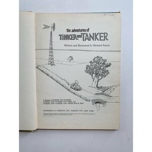 The Adventures of Tinker and Tanker Vintage Richard Scarry Hardcover 1961
