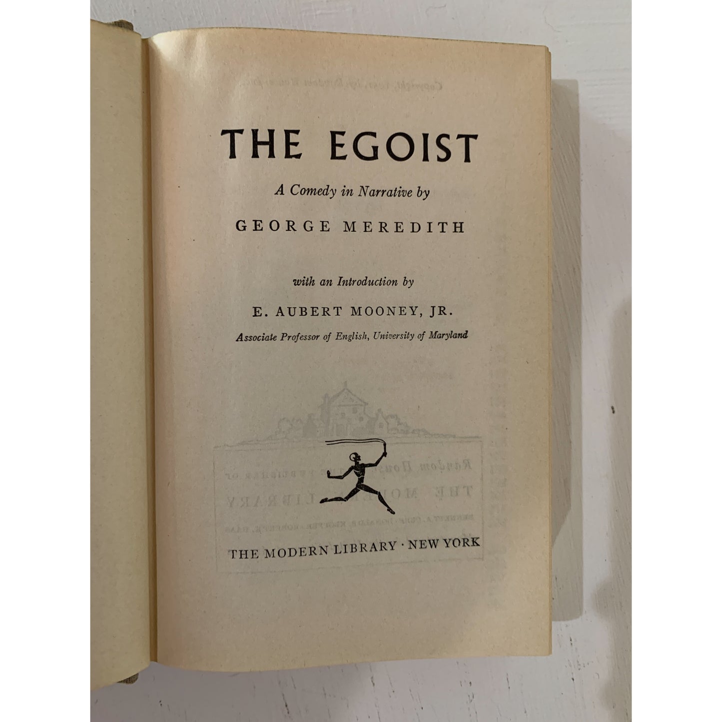 The Egoist, George Meredith, Modern Library, Hardcover 1951