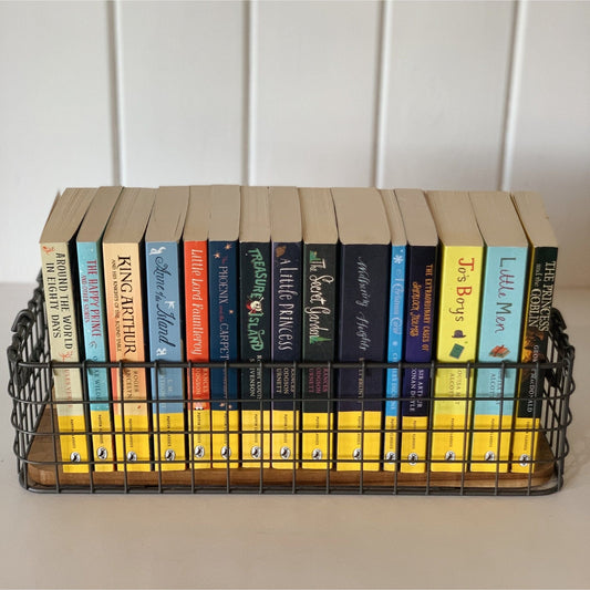 Puffin Classics Children's Paperback Classics Books, Yellow Book Bundle for Shelf Styling - Pretty Old Books