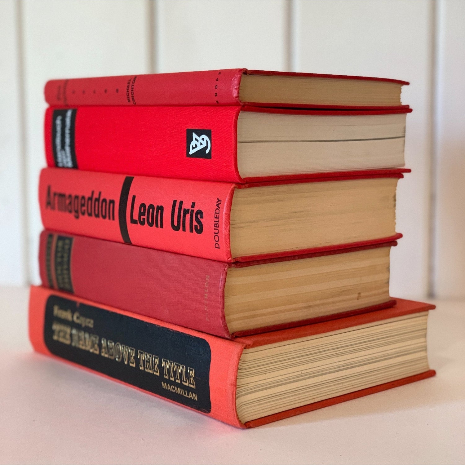 Red and Black Mid - Century Modern Decorative Books for Display - Pretty Old Books