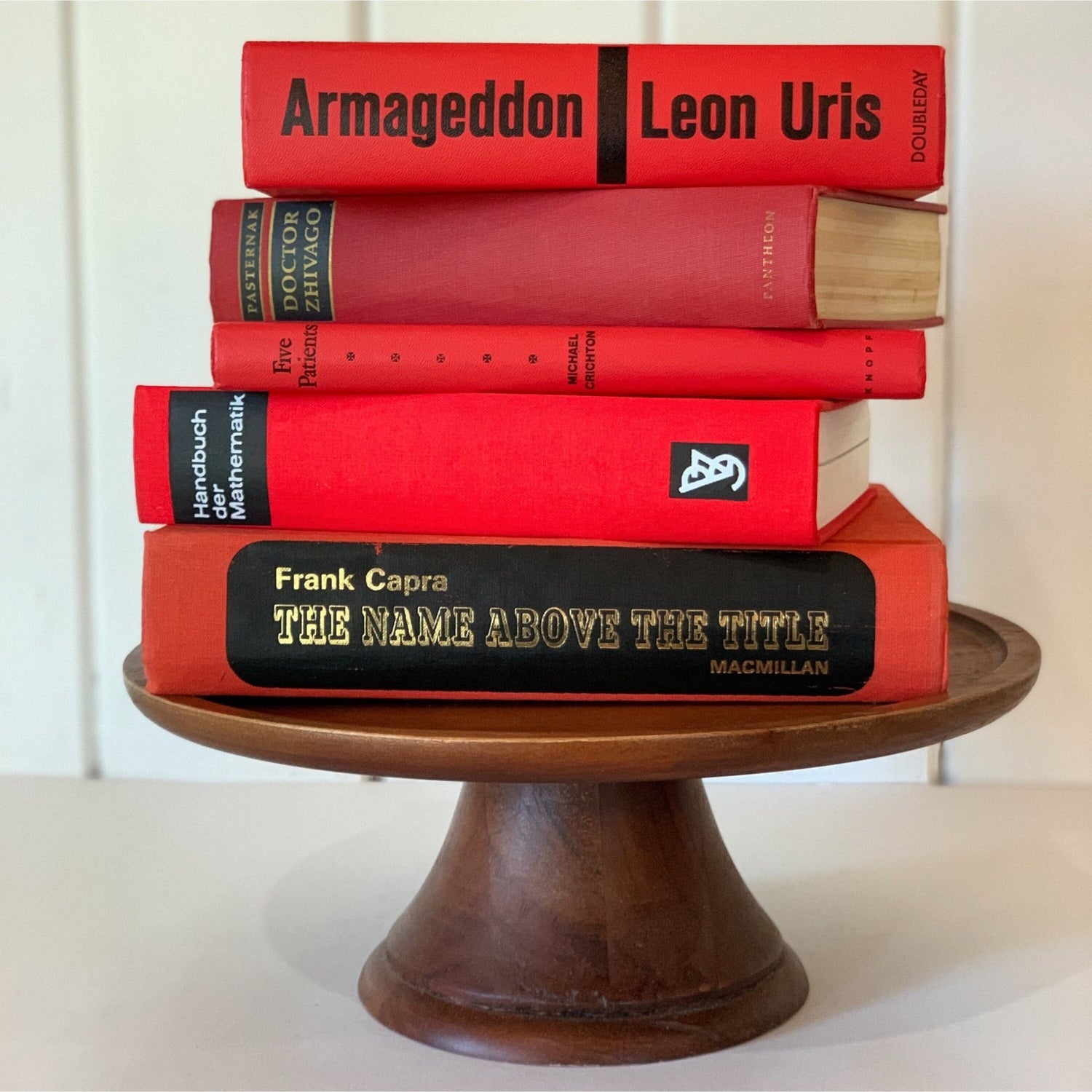 Red and Black Mid - Century Modern Decorative Books for Display - Pretty Old Books