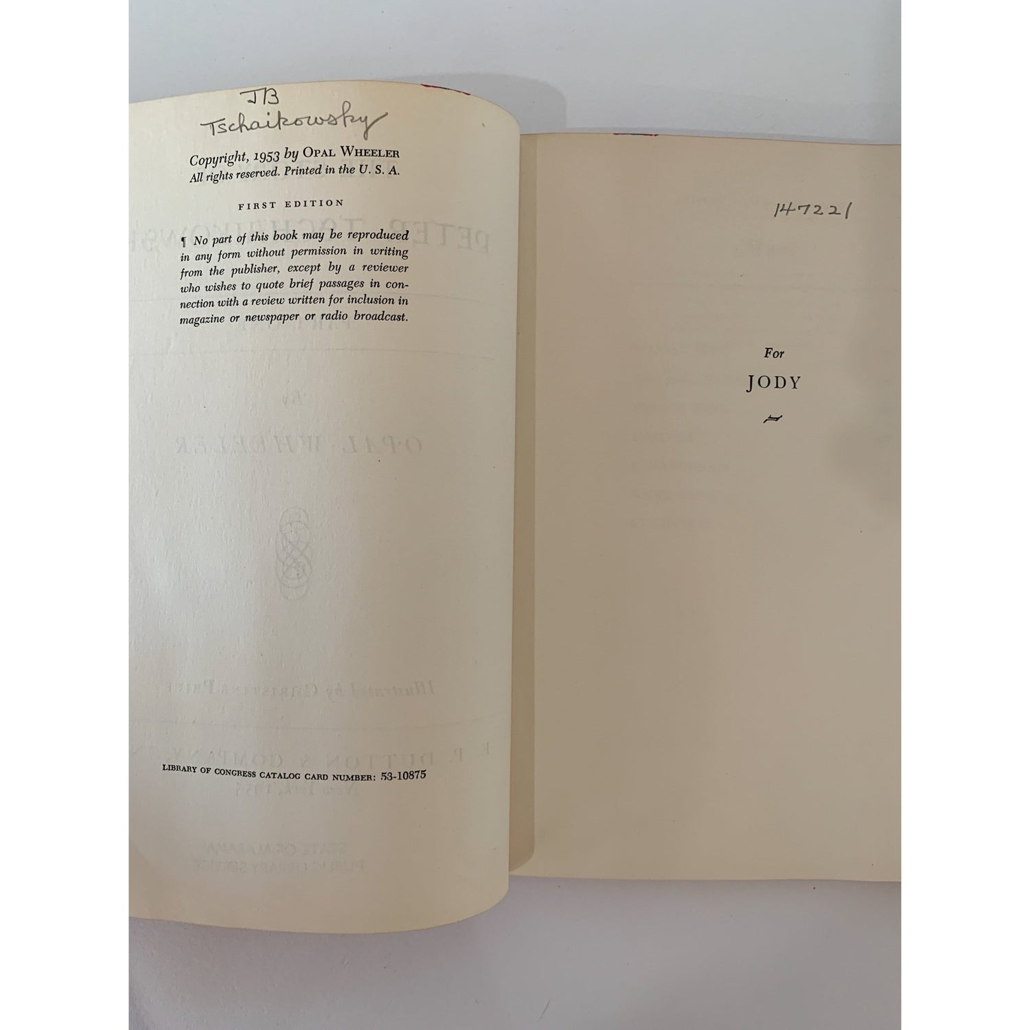 The Story of Peter Tschaikowsky, Opal Wheeler, 1953, Part One - Pretty Old Books